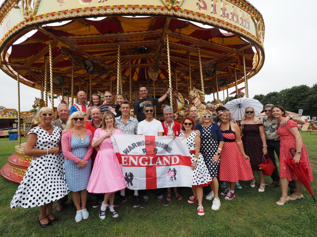 Group of friends enjoying the carousel